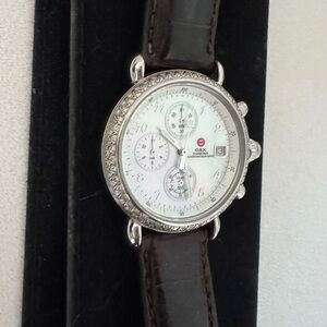 MICHELE DECO CSX DOUBLE DIAMOND CHRONO WATCH & THREE BANDS!!!